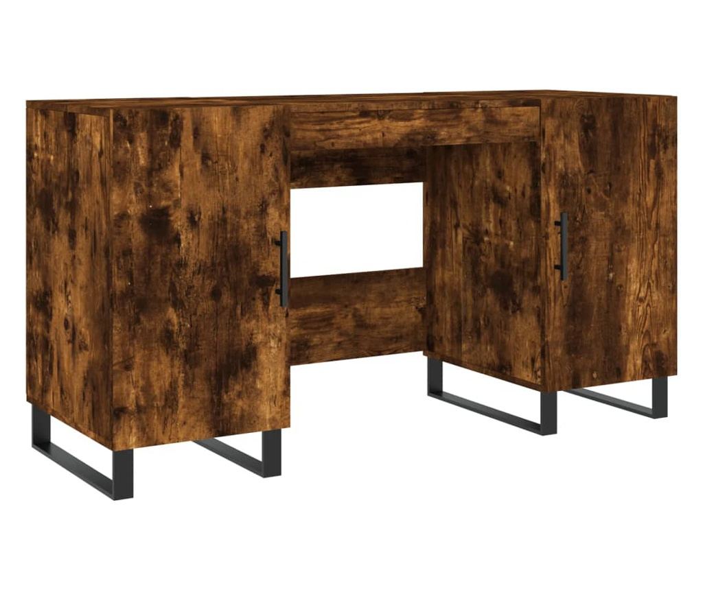 Radni stol, dimljeni hrast, 140x50x75 cm, kompozitno drvo - 2