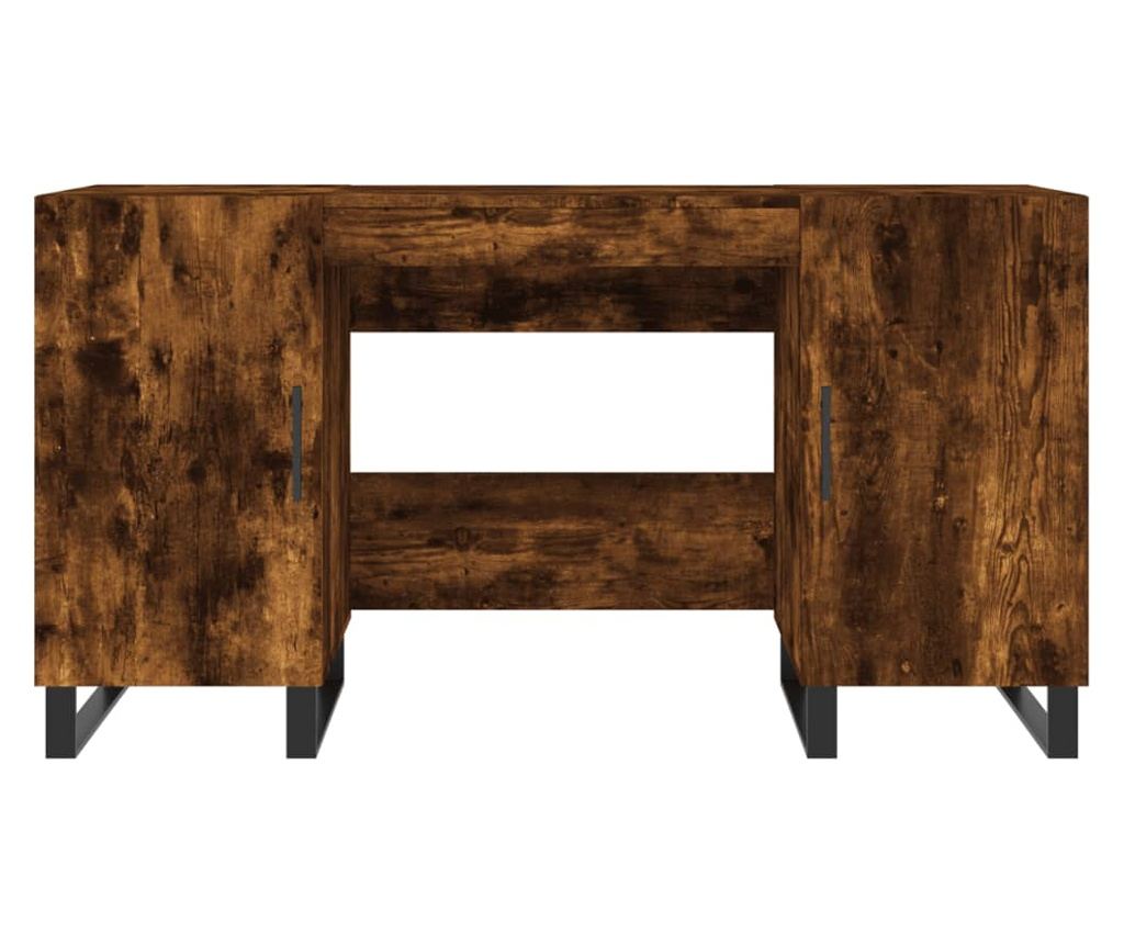 Radni stol, dimljeni hrast, 140x50x75 cm, kompozitno drvo - 6