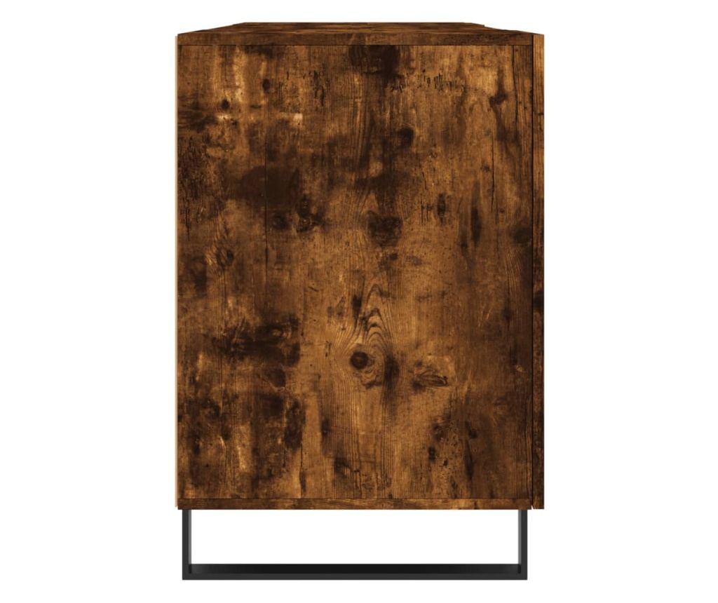 Radni stol, dimljeni hrast, 140x50x75 cm, kompozitno drvo - 7