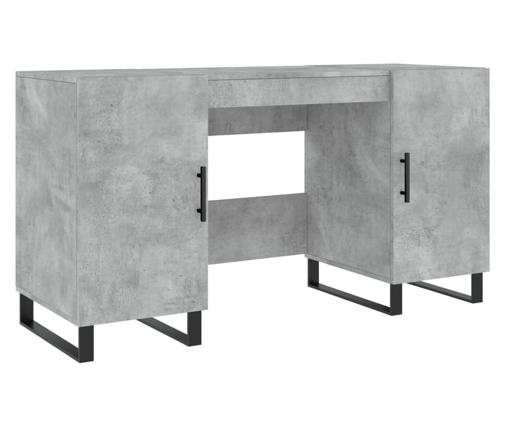 Radni stol, betonsko siva, 140x50x75 cm, kompozitno drvo - 2