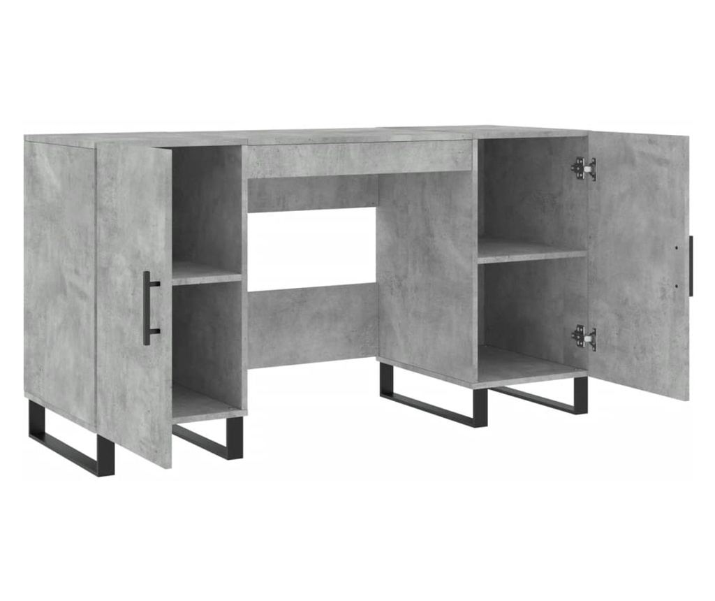 Radni stol, betonsko siva, 140x50x75 cm, kompozitno drvo - 5