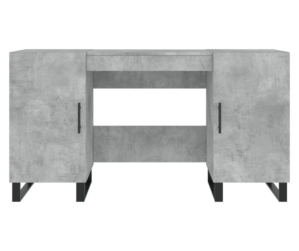 Radni stol, betonsko siva, 140x50x75 cm, kompozitno drvo - 6