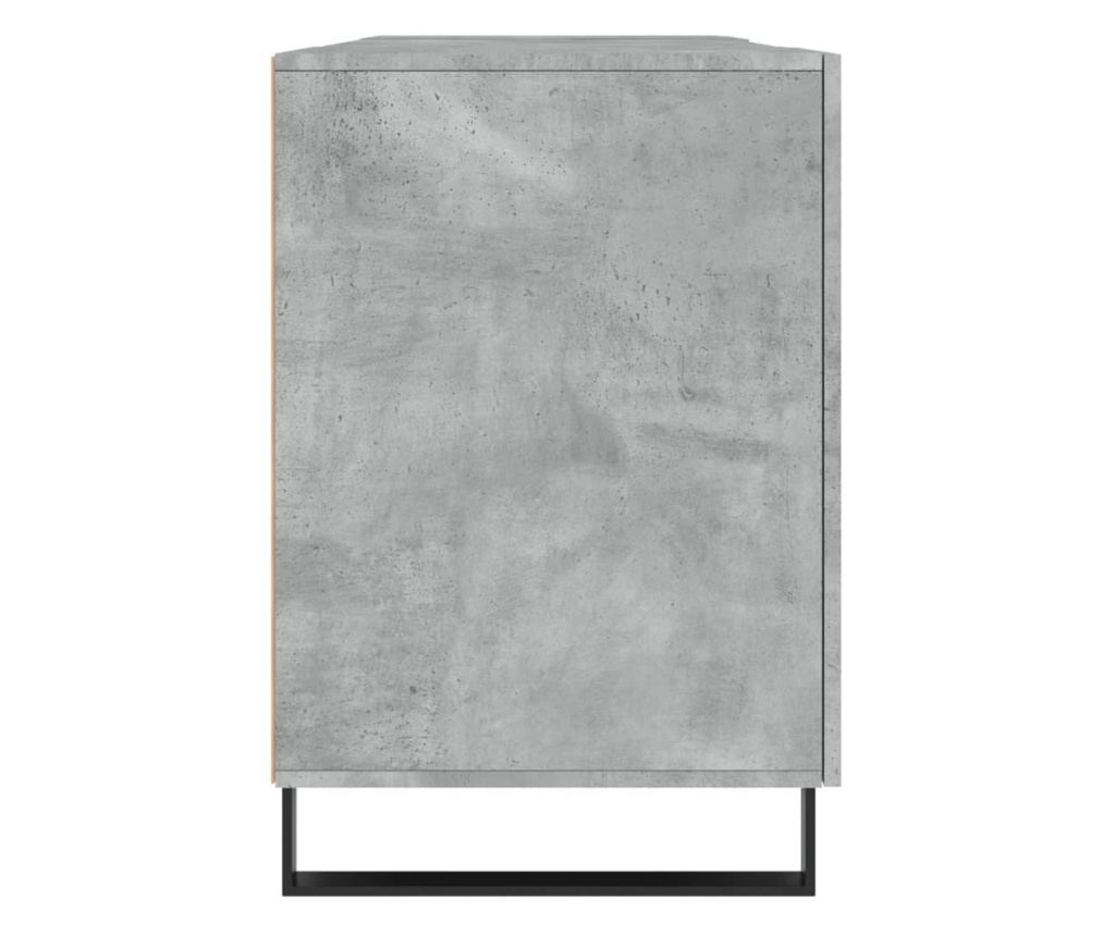 Radni stol, betonsko siva, 140x50x75 cm, kompozitno drvo - 7