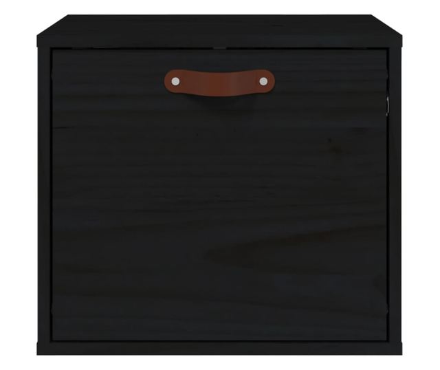 Omarica, črna, 40x30x35 cm, masivni borov les