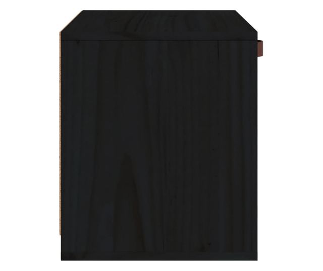 Omarica, črna, 40x30x35 cm, masivni borov les