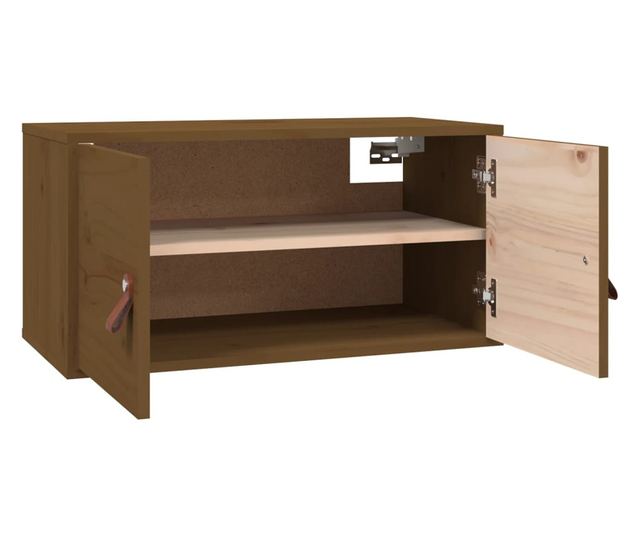 Wall Cabinets 2 pcs Honey Brown 60x30x30 cm Solid Pinewood