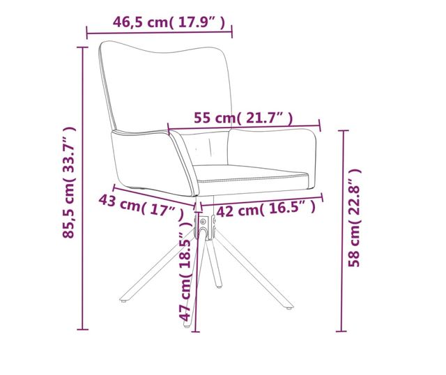 Zakretne kuhinjske stolice, 2 kom., plave, baršun