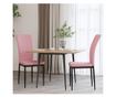Jedilni stoli, 2 kosa, roza, žamet