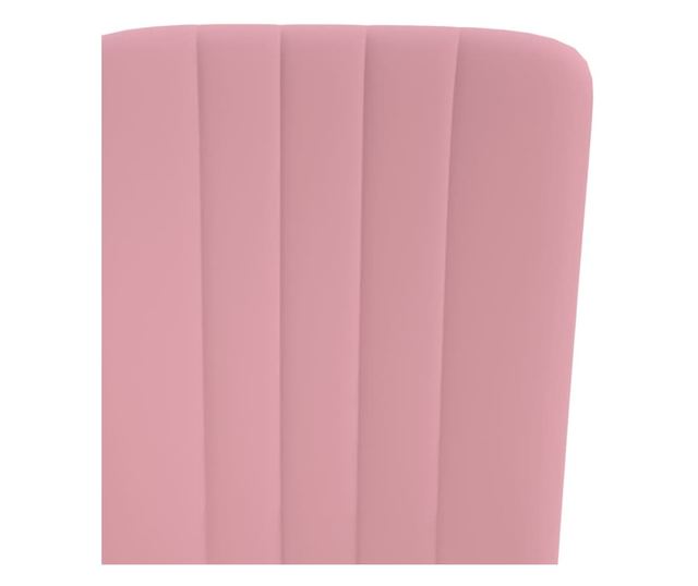 Jedilni stoli, 2 kosi, roza, žamet