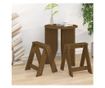 Stools, 2 pcs, Honey Brown, 40x40x45 cm, Solid Pine Wood