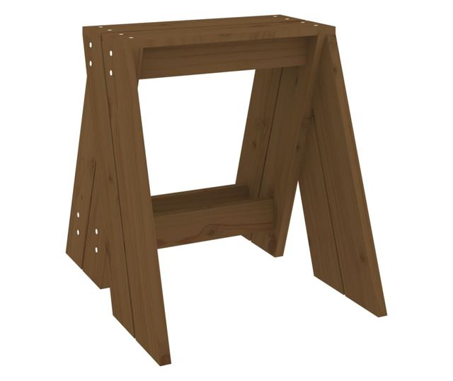 Stools, 2 pcs, Honey Brown, 40x40x45 cm, Solid Pine Wood