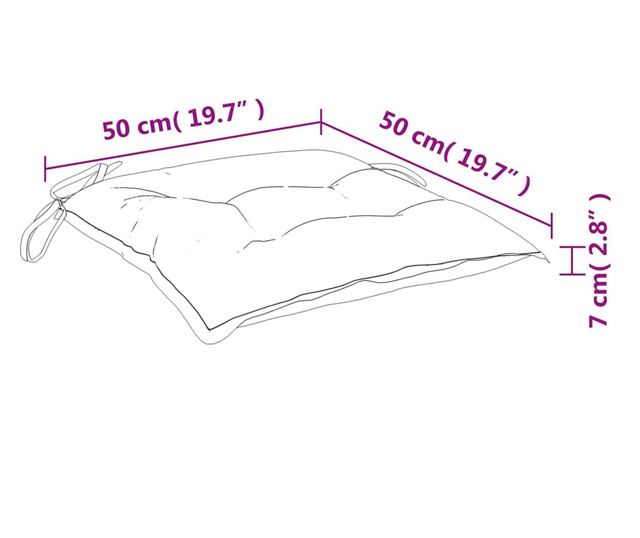 4 db tengerészkék oxford szövet székpárna 50 x 50 x 7 cm