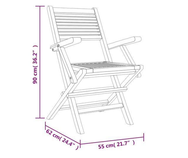 Градински комплект маса, масивно тиково дърво, 5 части