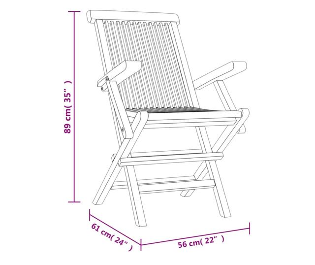 sszecsukhat kerti szkek 4 db szrke 56x61x89 cm tmr teakfa