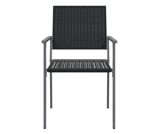 Kertszkek, 4 db, fekete, 54x62,5x89 cm, polirattan
