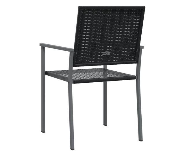 Kertszkek, 4 db, fekete, 54x62,5x89 cm, polirattan