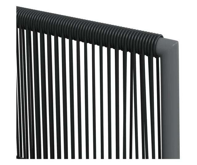 Kerti szkek prnkkal, 4 db, fekete, 54x60,5x83,5 cm, polirattan