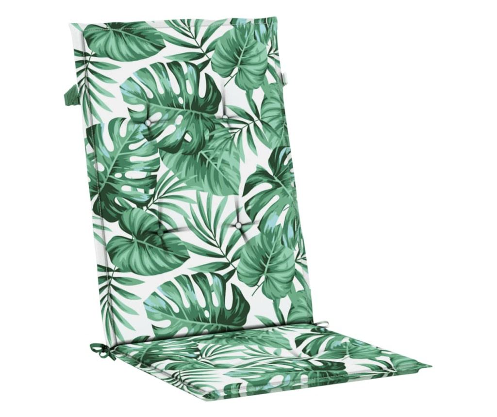 Jastuci za stolice visokog naslona, 4 kom, uzorak lišća, tekstil - 5