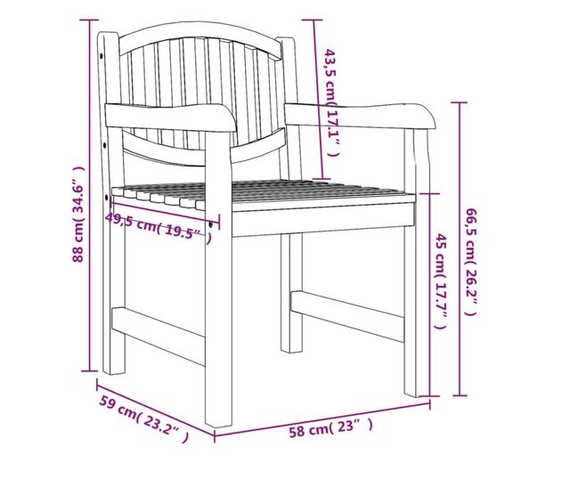 Градински комплект маса, масивно тиково дърво, 5 части
