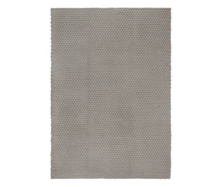 Правоъгълен килим, сив, 120х180 см, памук