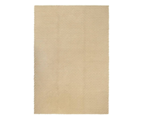 Правоъгълен килим, естествен, 80х160 см, памук