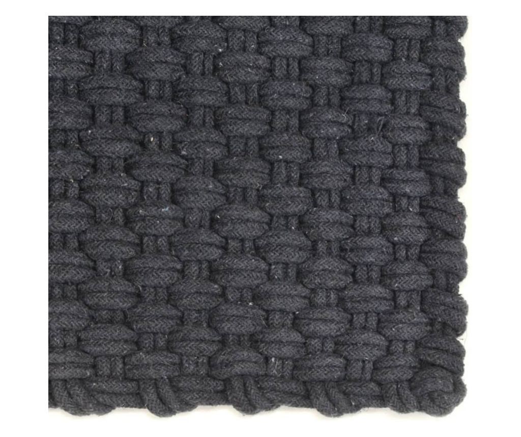 Preproga pravokotna, antracitna, 200x300 cm, bombaž - 2