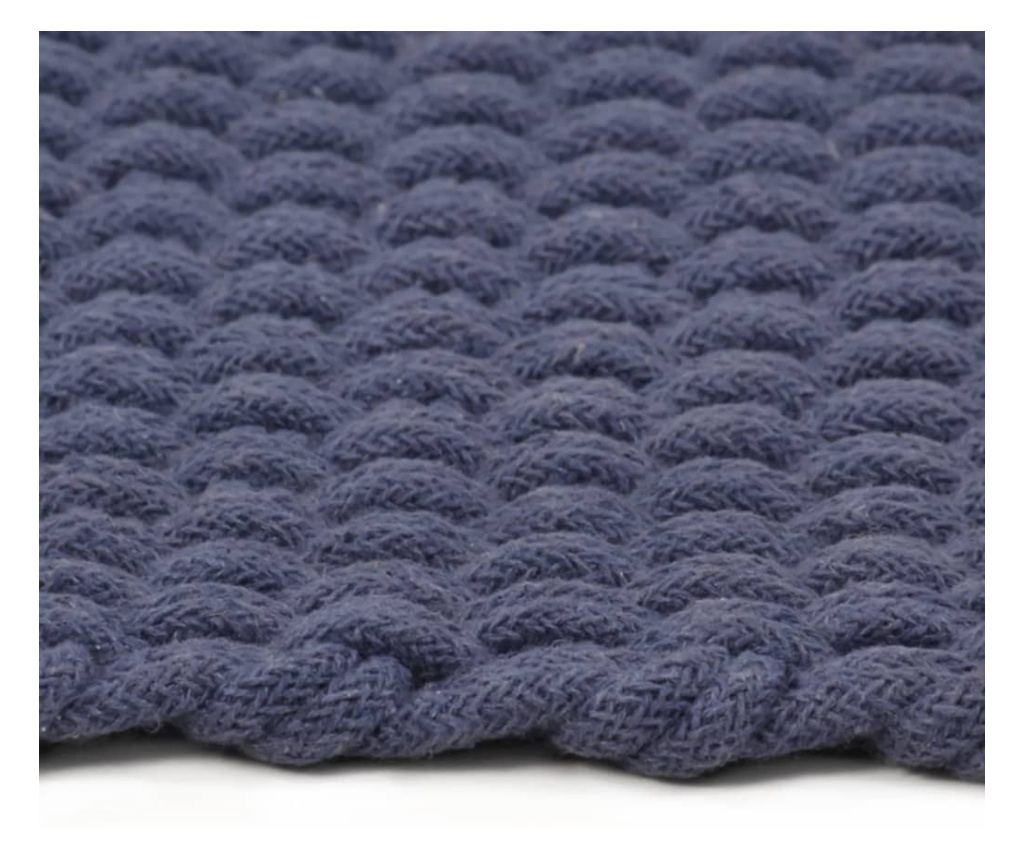 Preprosta pravokotna preproga, temno modra, 200x300 cm, bombaž - 3