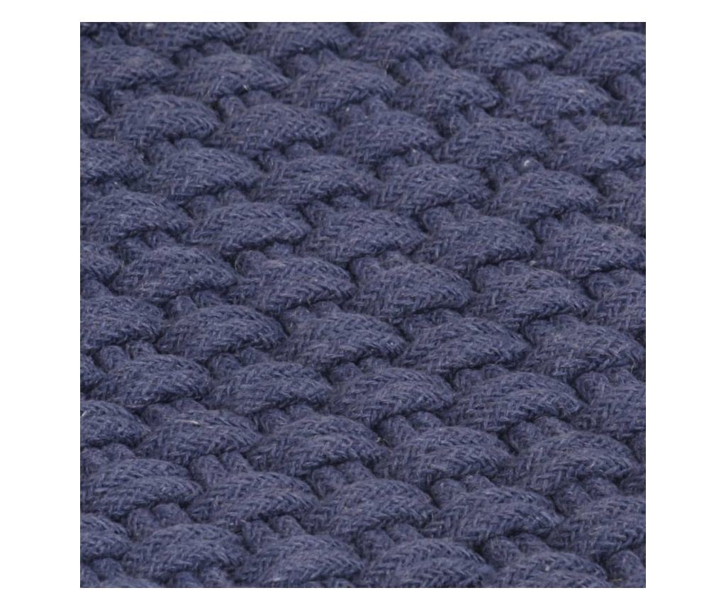 Preprosta pravokotna preproga, temno modra, 200x300 cm, bombaž - 5
