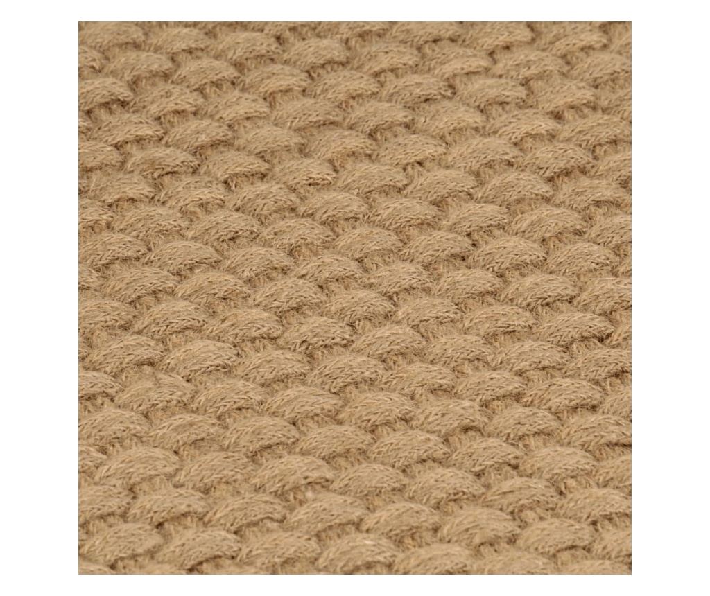 Pravokotna preproga iz jute, naravna, 80x160 cm - 5