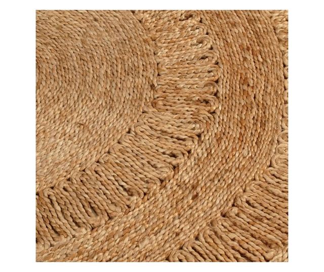 Prepletena preproga, 90 cm, konoplja, okrogla