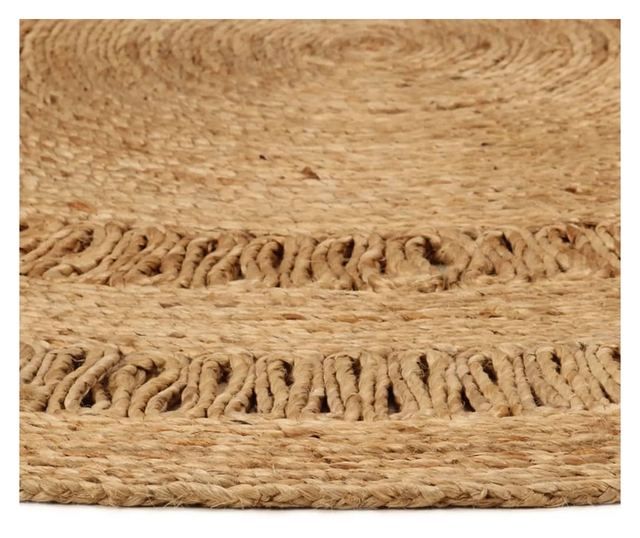 Prepletena preproga, 180 cm, juta, okrogla