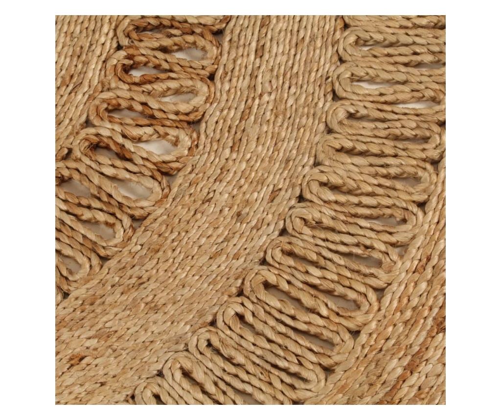 Prepletena preproga, 120 cm, juta, okrogla - 3