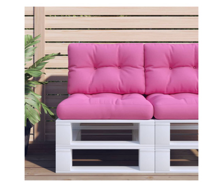 Pernă de canapea din paleți, roz, 50x40x12 cm, textil