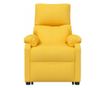 Masazni fotelj z nagibom in dvigom, rumen, tekstil thumbnail 3