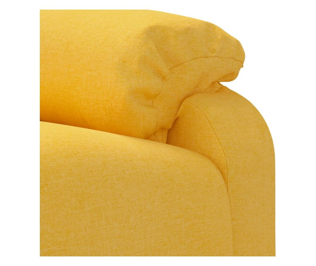 Masazni fotelj z nagibom in dvigom, rumen, tekstil - 9