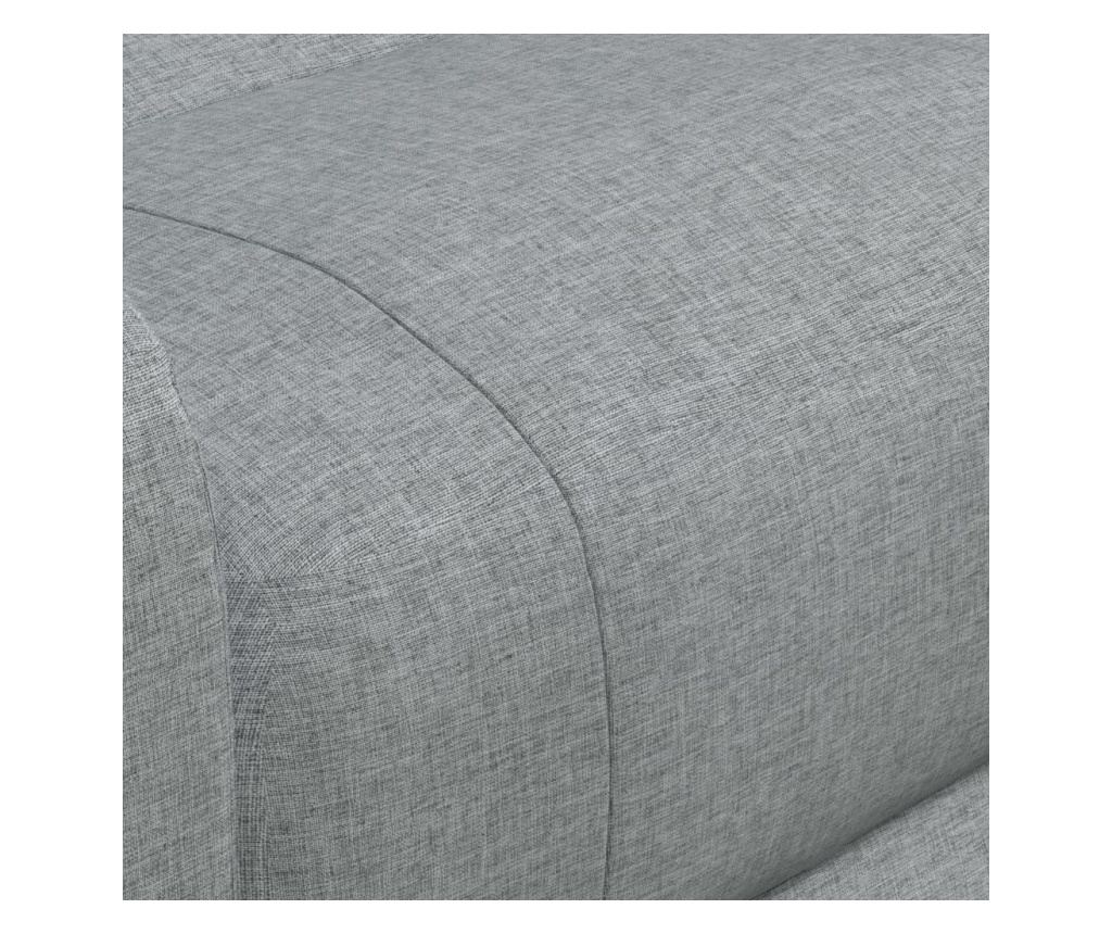 Masazni fotelj z nagibom in dvigom, svetlo siva, tekstil - 9