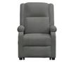 Masazni fotelj z nagibom in dvigom, temno siva, tekstil thumbnail 3