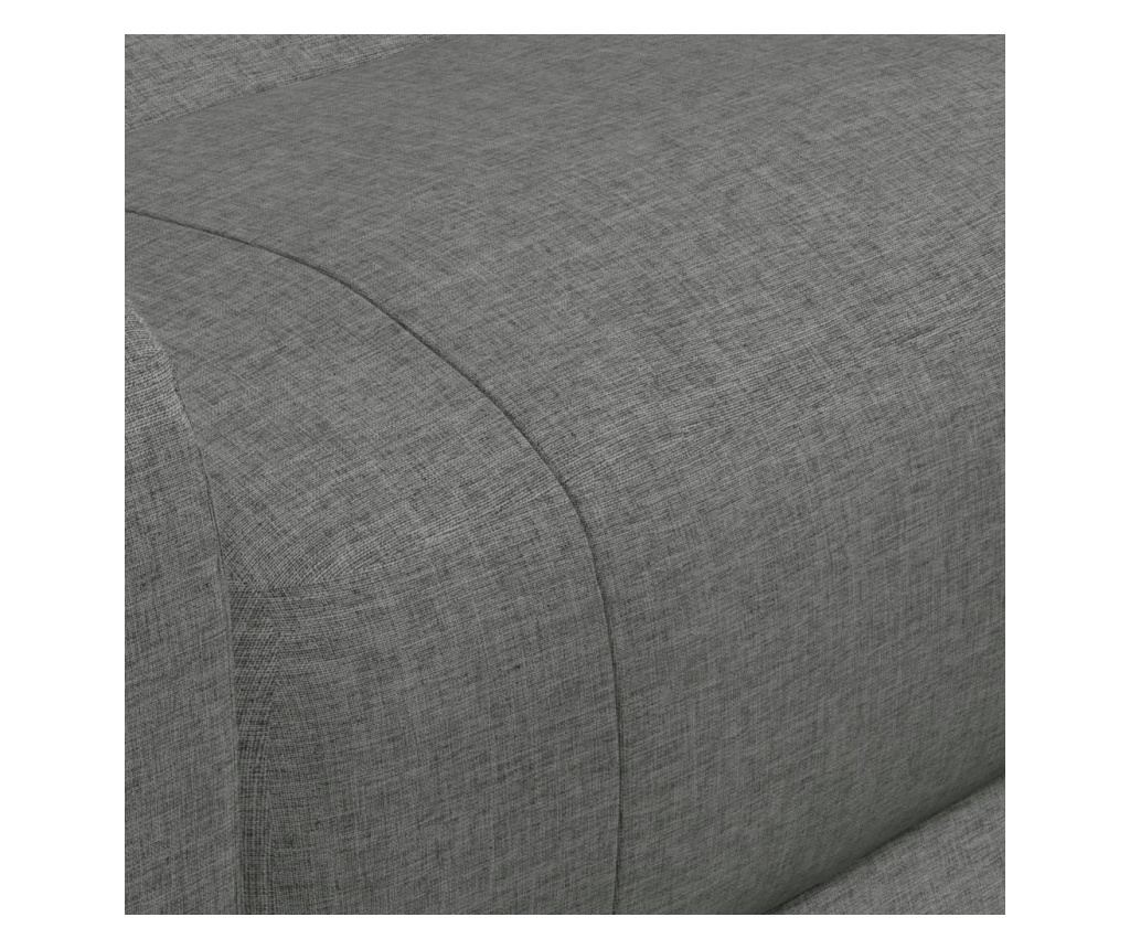 Masazni fotelj z nagibom in dvigom, temno siva, tekstil - 9