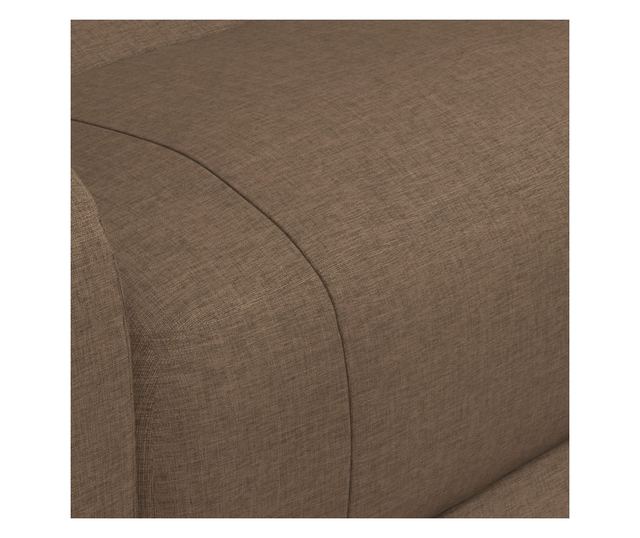 Masazni fotelj z nagibom in dvigom, rjav, tekstil