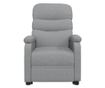 Masazni fotelj z nagibom in dvigom, svetlo siva, tekstil