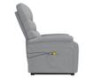 Masazni fotelj z nagibom in dvigom, svetlo siva, tekstil
