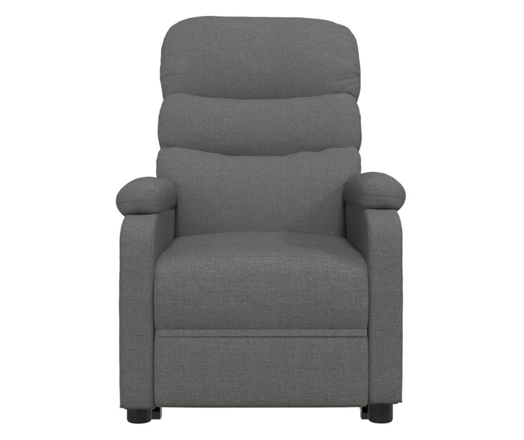 Masazni stol s dvigom, temno siva, tekstil - 3