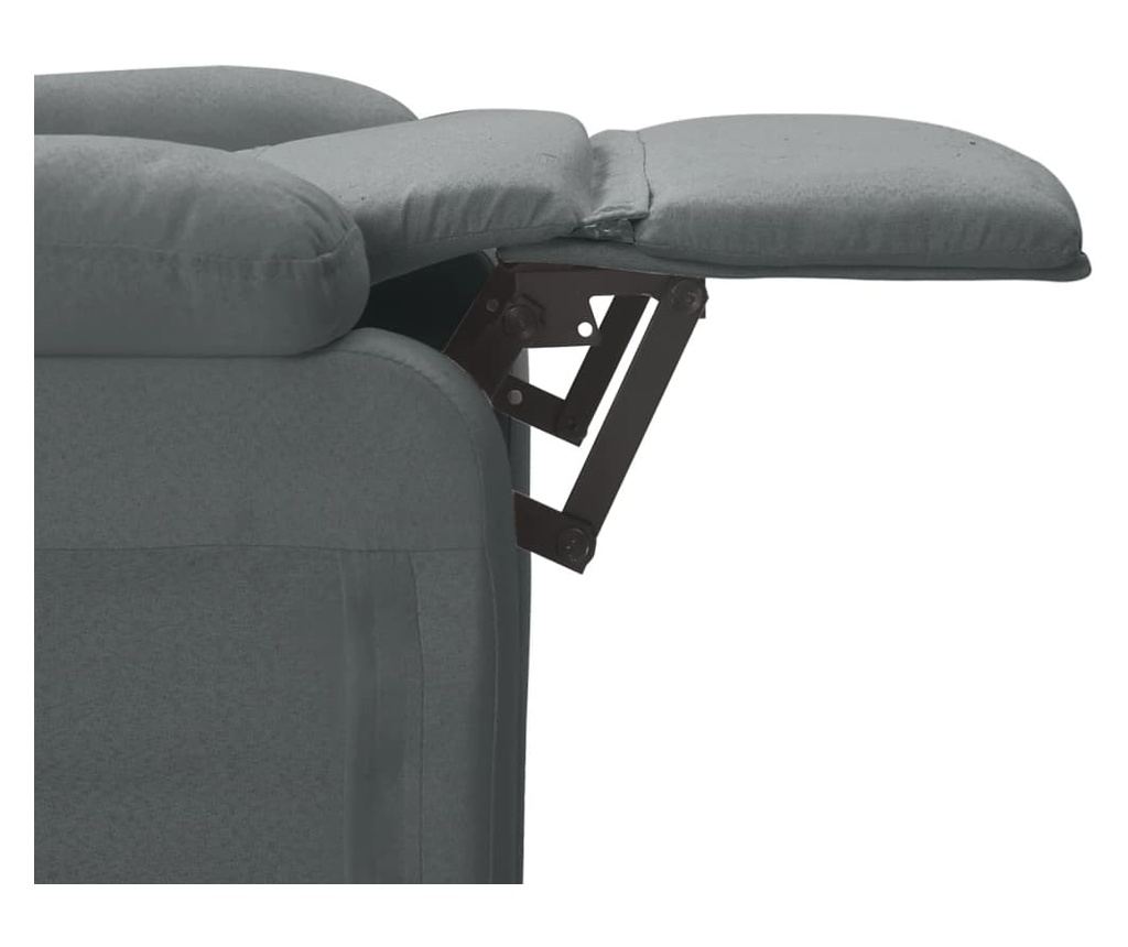 Masazni stol s dvigom, temno siva, tekstil - 6