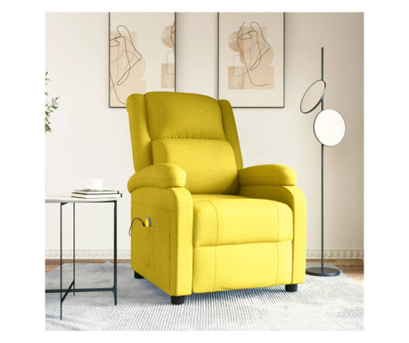 Сгъваем масажен стол, светло жълт, текстил