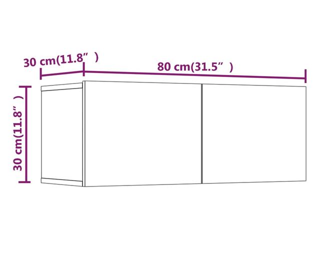 Set dulap TV, 6 piese, stejar sonoma, lemn prelucrat