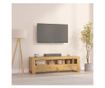 TV komoda, 110x30x35 cm, masivno teakovo leso thumbnail 1