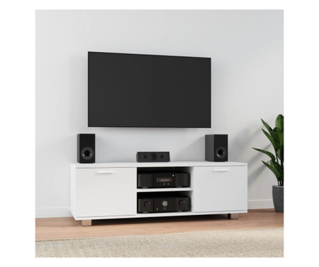 Comodă TV, alb, 120x40,5x35 cm, lemn prelucrat