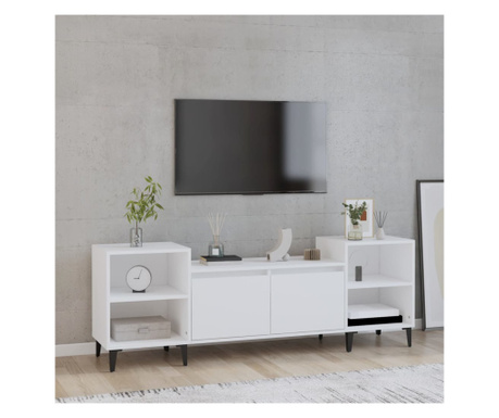 Comodă TV, alb, 160x35x55 cm, lemn prelucrat