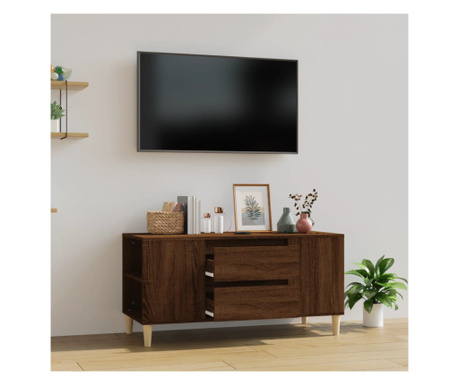 Comodă TV, stejar maro, 102x44,5x50 cm, lemn prelucrat