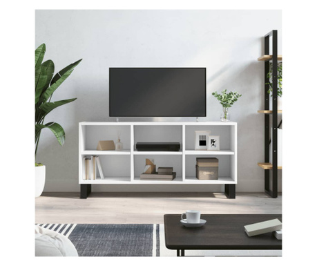 Comodă TV, alb, 103,5x30x50 cm, lemn compozit